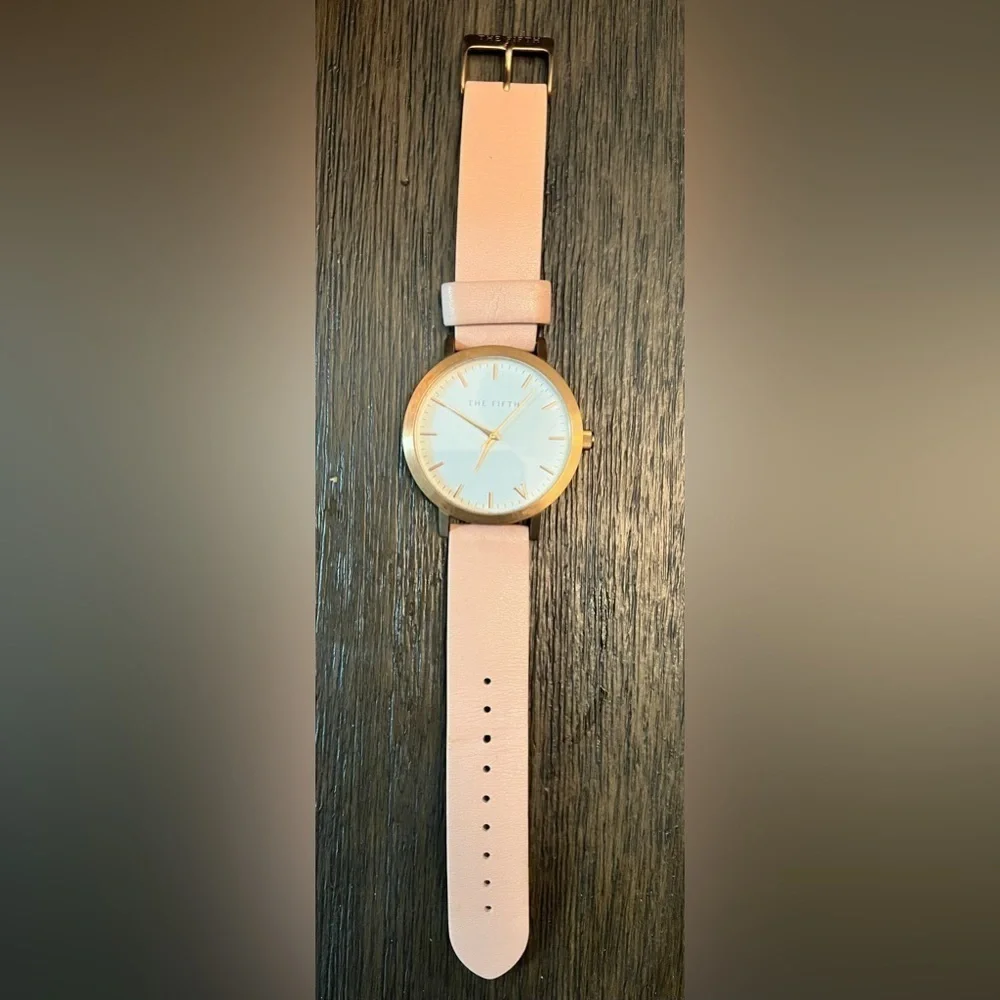The Fifth rose gold and pink ladies watch